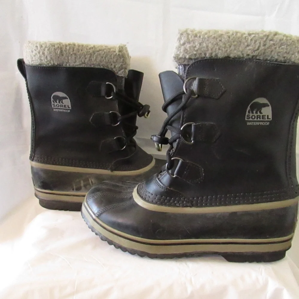 Sorel Men's Black Waterproof Winter/ Rain Boots